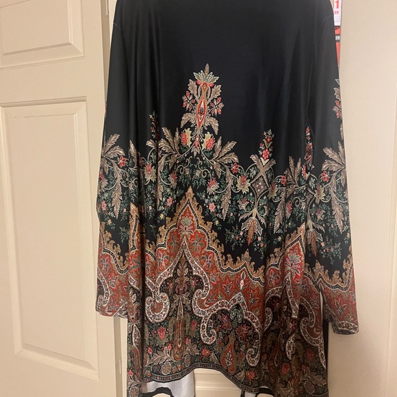 IVERIRMIN women boho floral draped open front jacket lightweight cardigan New. - Picture 3 of 3